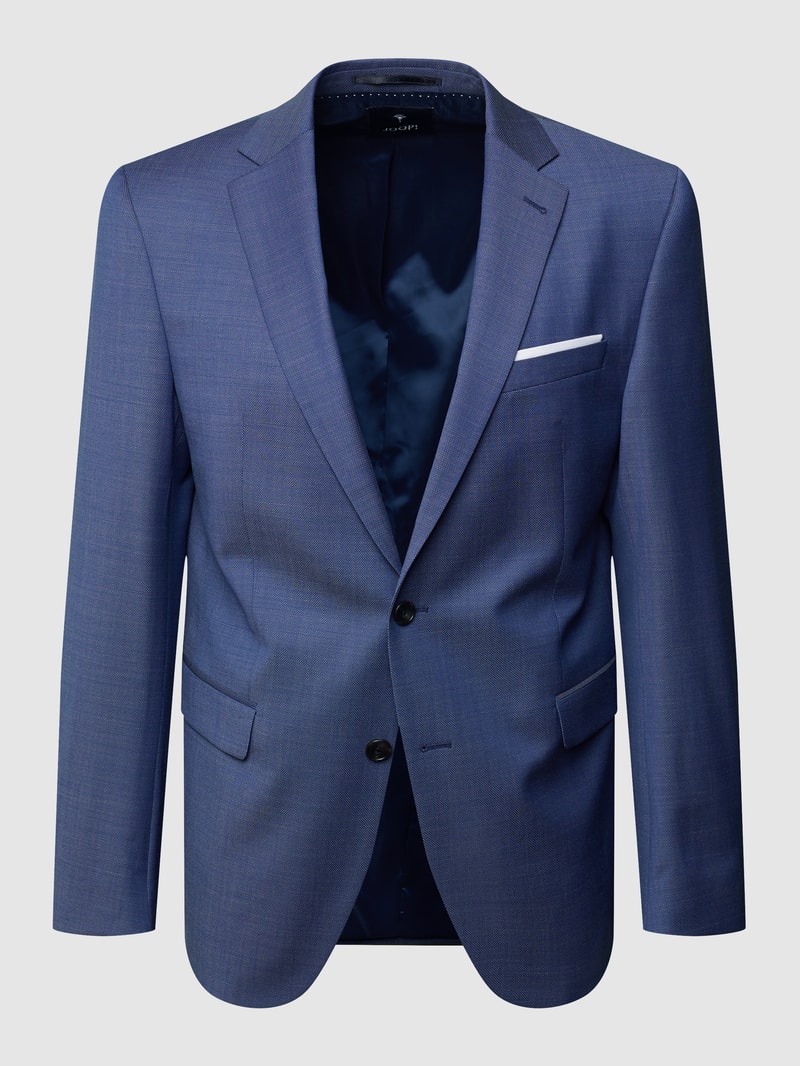 Modern Fit 2-Knopf-Sakko mit Schurwoll- und Stretch-Anteil Modell 'Finch' in royalblau