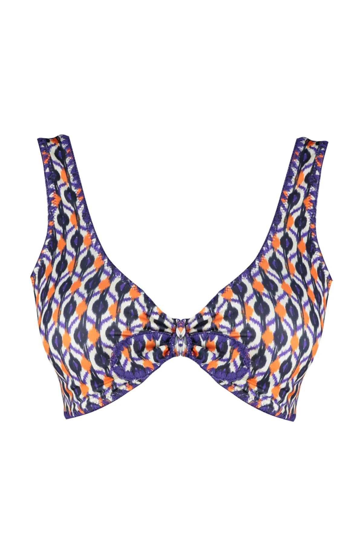 Trendyol Collection  Geometrisch gemustertes, dreieckig besticktes Bikinioberteil TBESS23BU00256