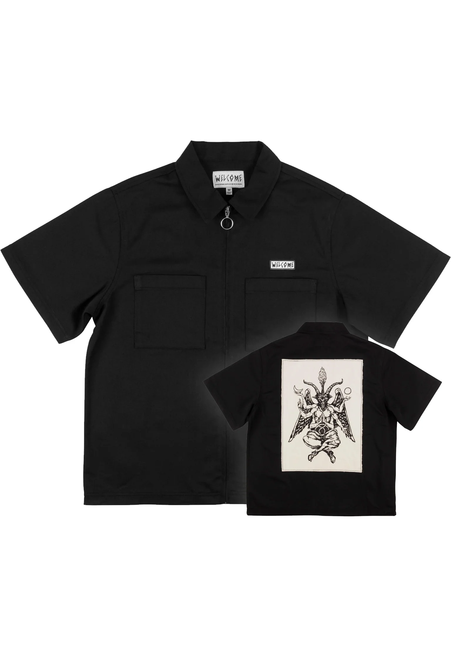 Bapholit Zip Up Work Shirt