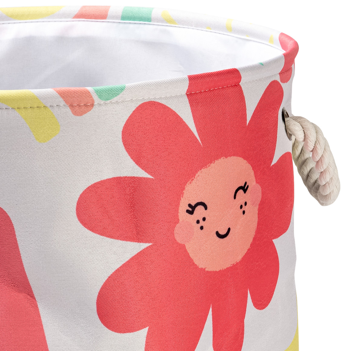 Großer Aufbewahrungskorb mit bunten Motiven