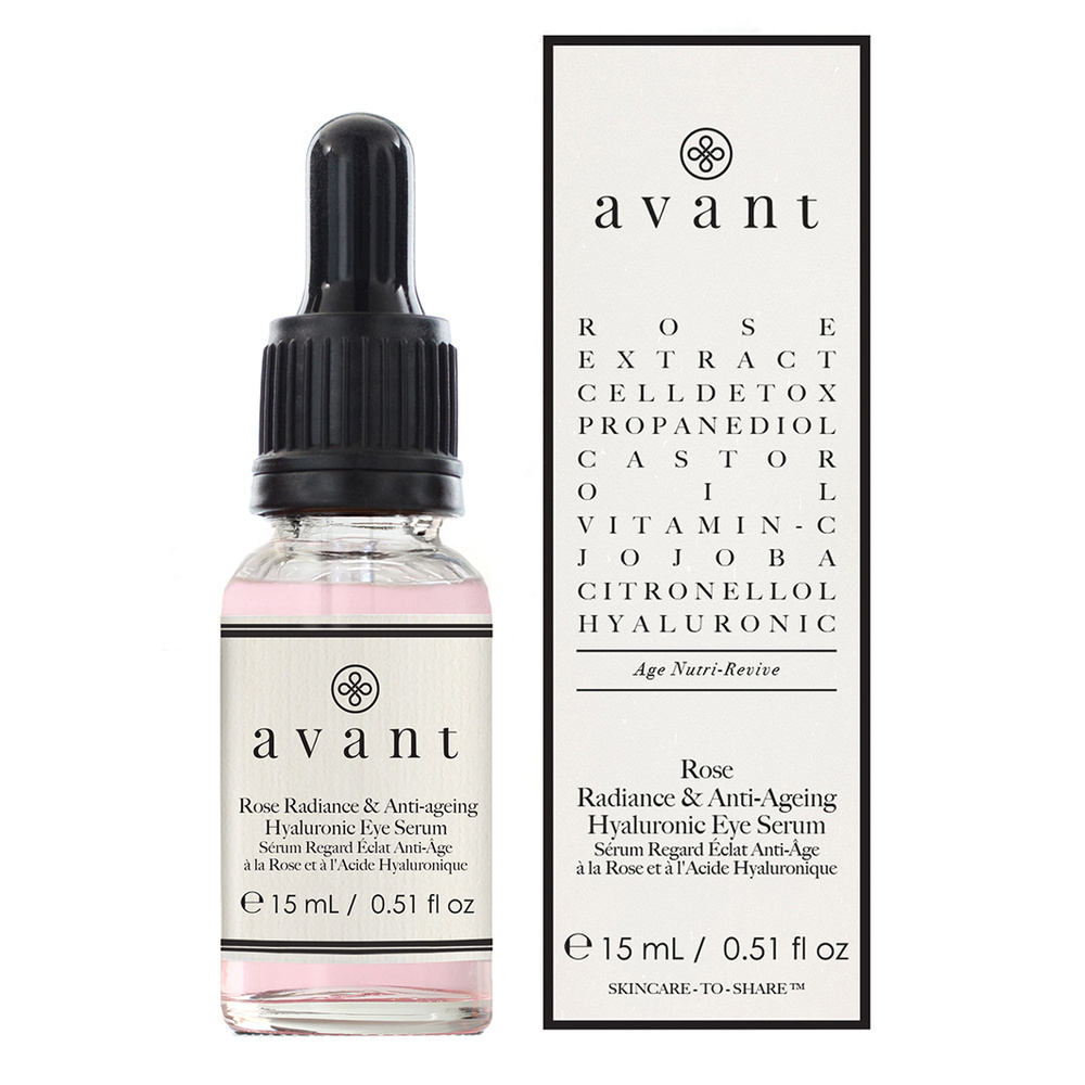 Avant Skincare Sérum Regard Éclat Anti-Âge à la Rose et à l'Acide Hyaluronique Contour du regard et des lèvres