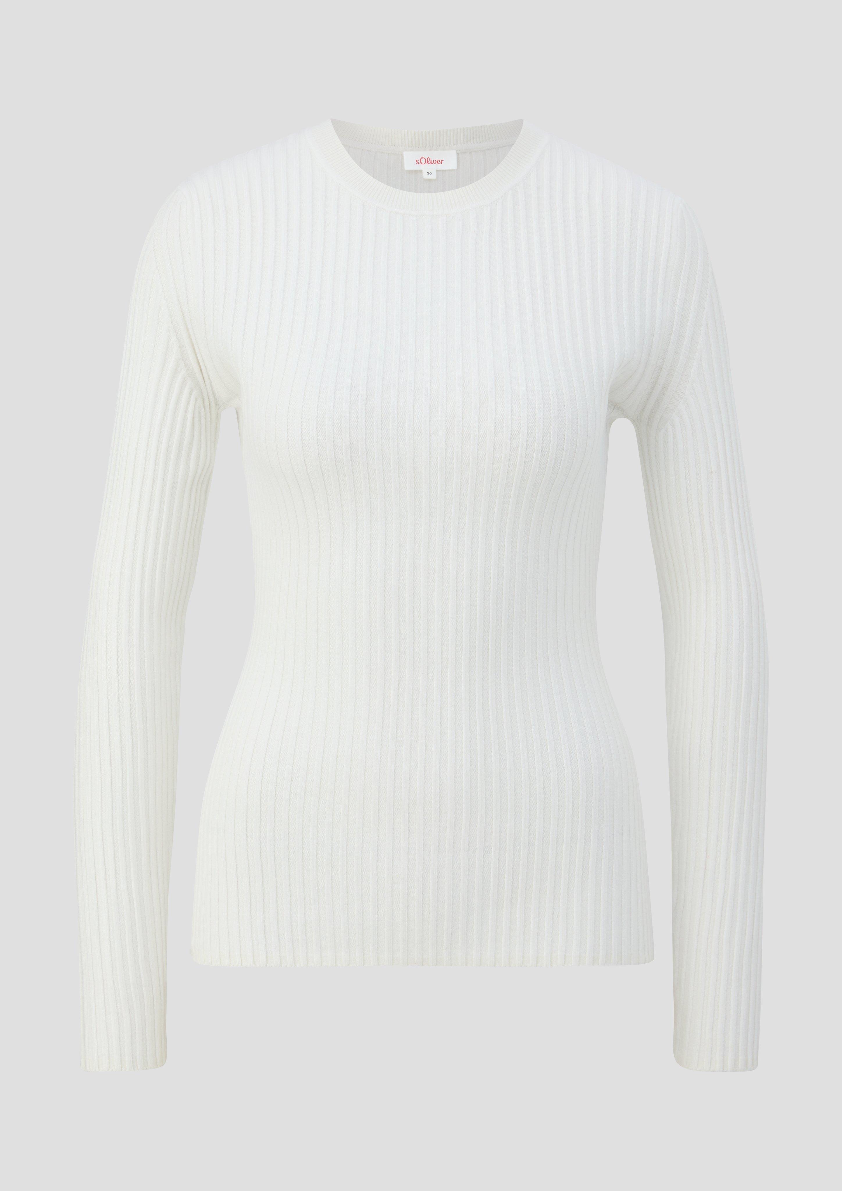 Rippstrickpullover aus Viskosemix  2145866-0210