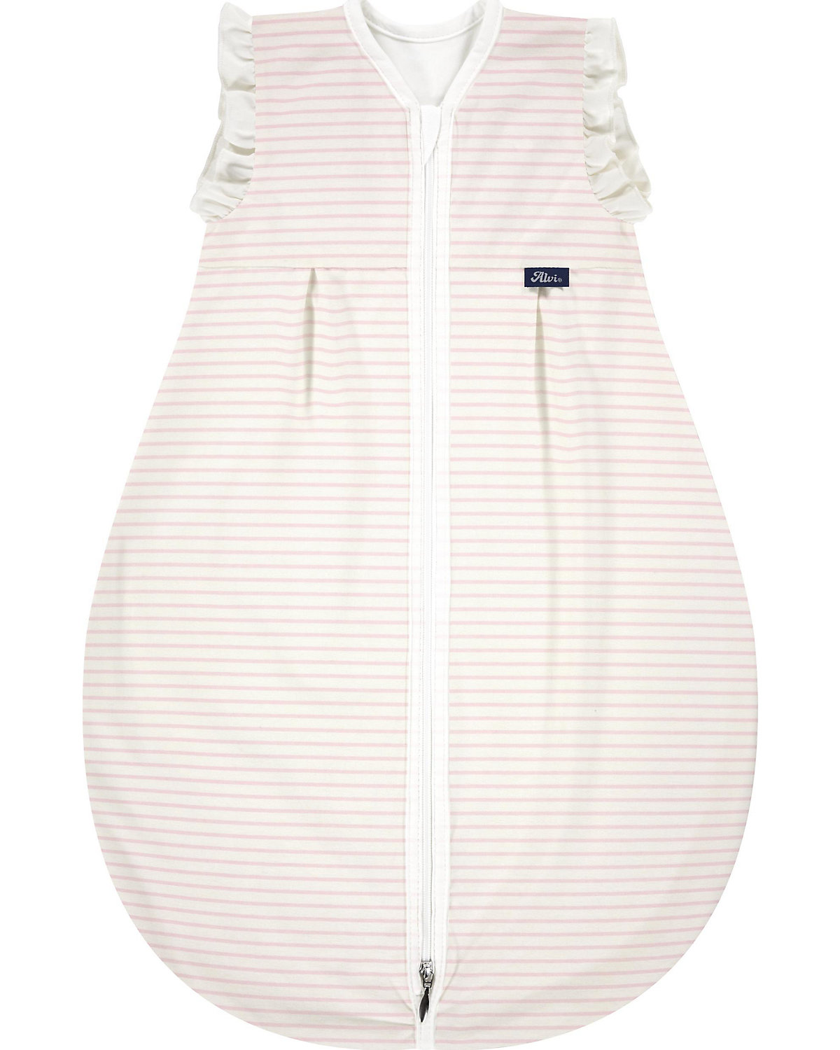 Sommer-Schlafsack Mäxchen Light, Organic Cotton, mit Volants, Ringlets rosé, 110 cm