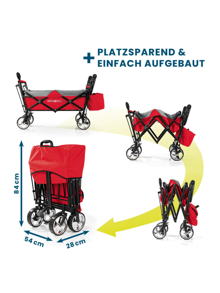 HOBERG Faltbarer Bollerwagen 