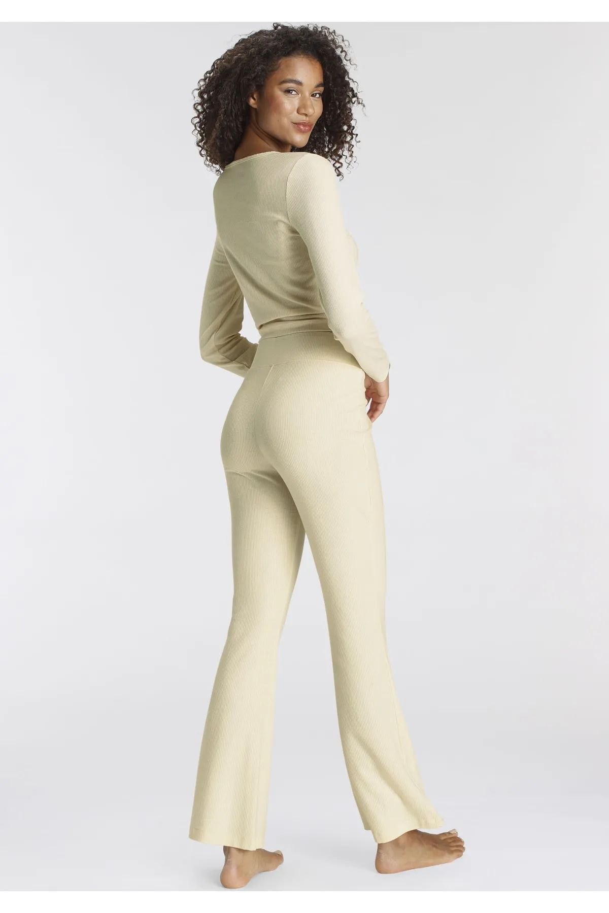 LSCN by LASCANA  Pyjama set - Ecru - Unifarben