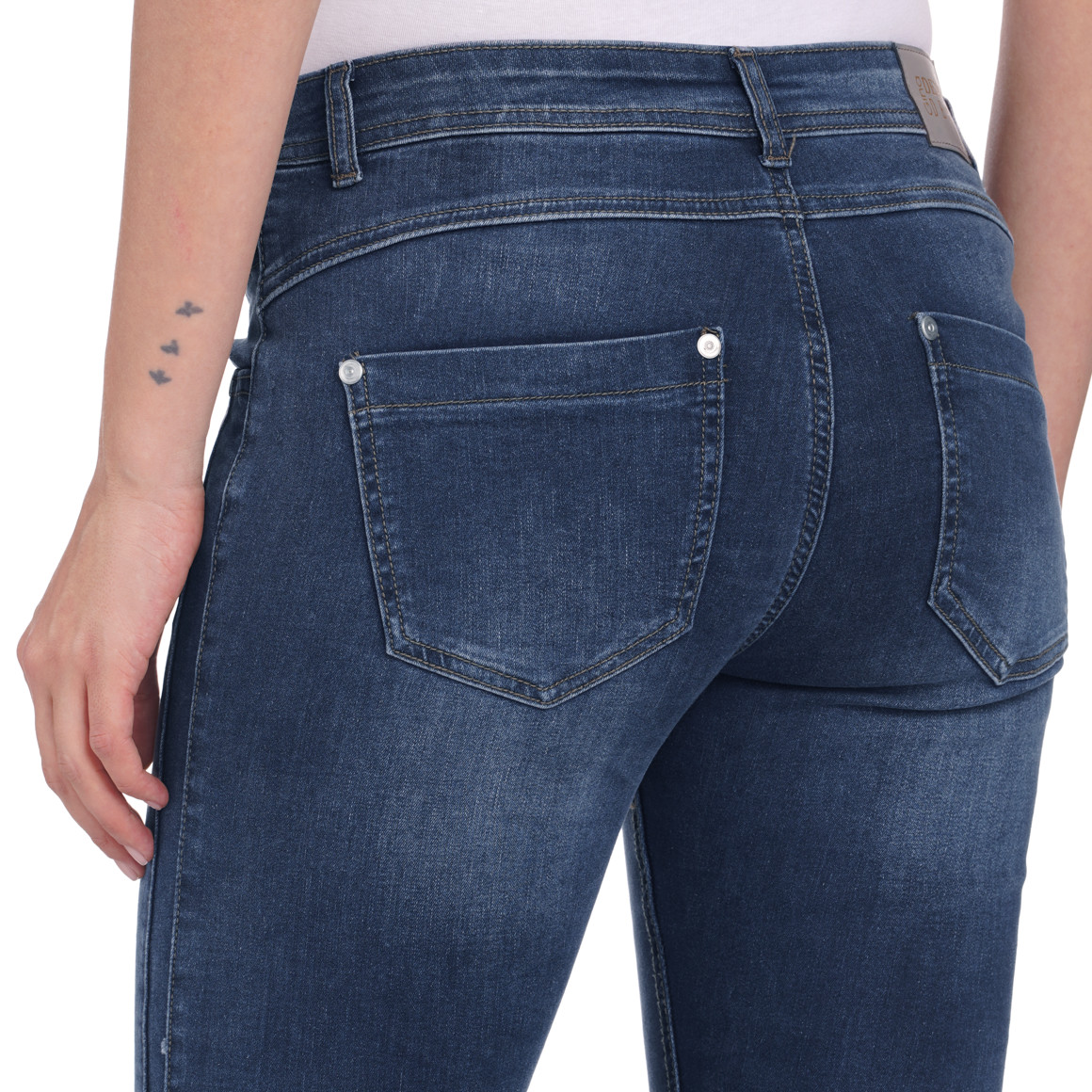 Damen Jeggings mit Used-Waschung