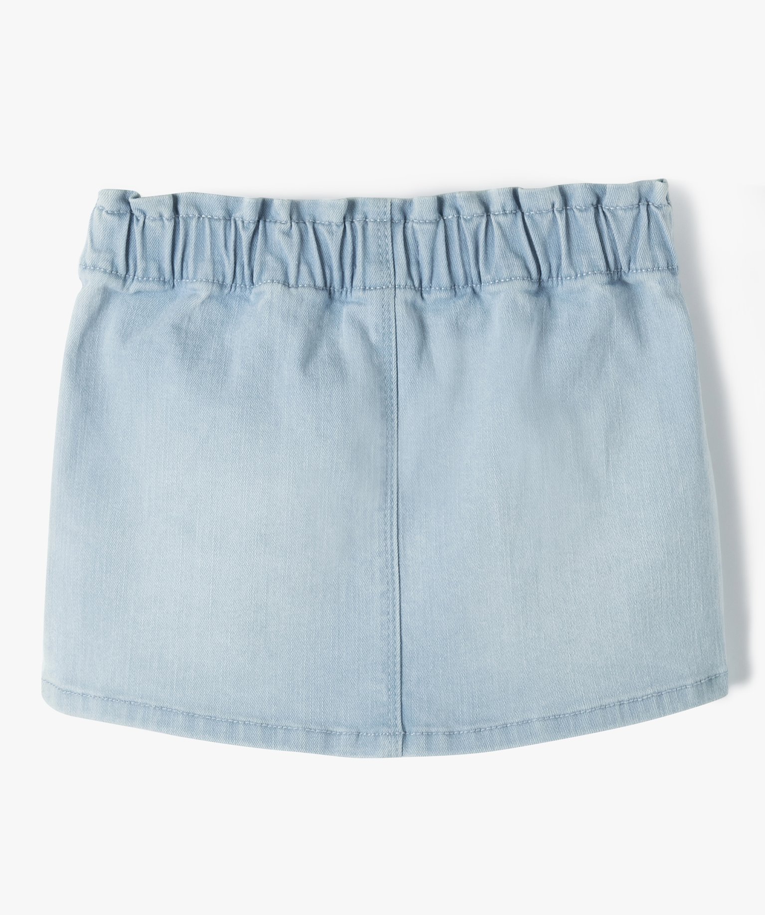 Jupe bébé fille en jean coloris délavé bleu | GEMO