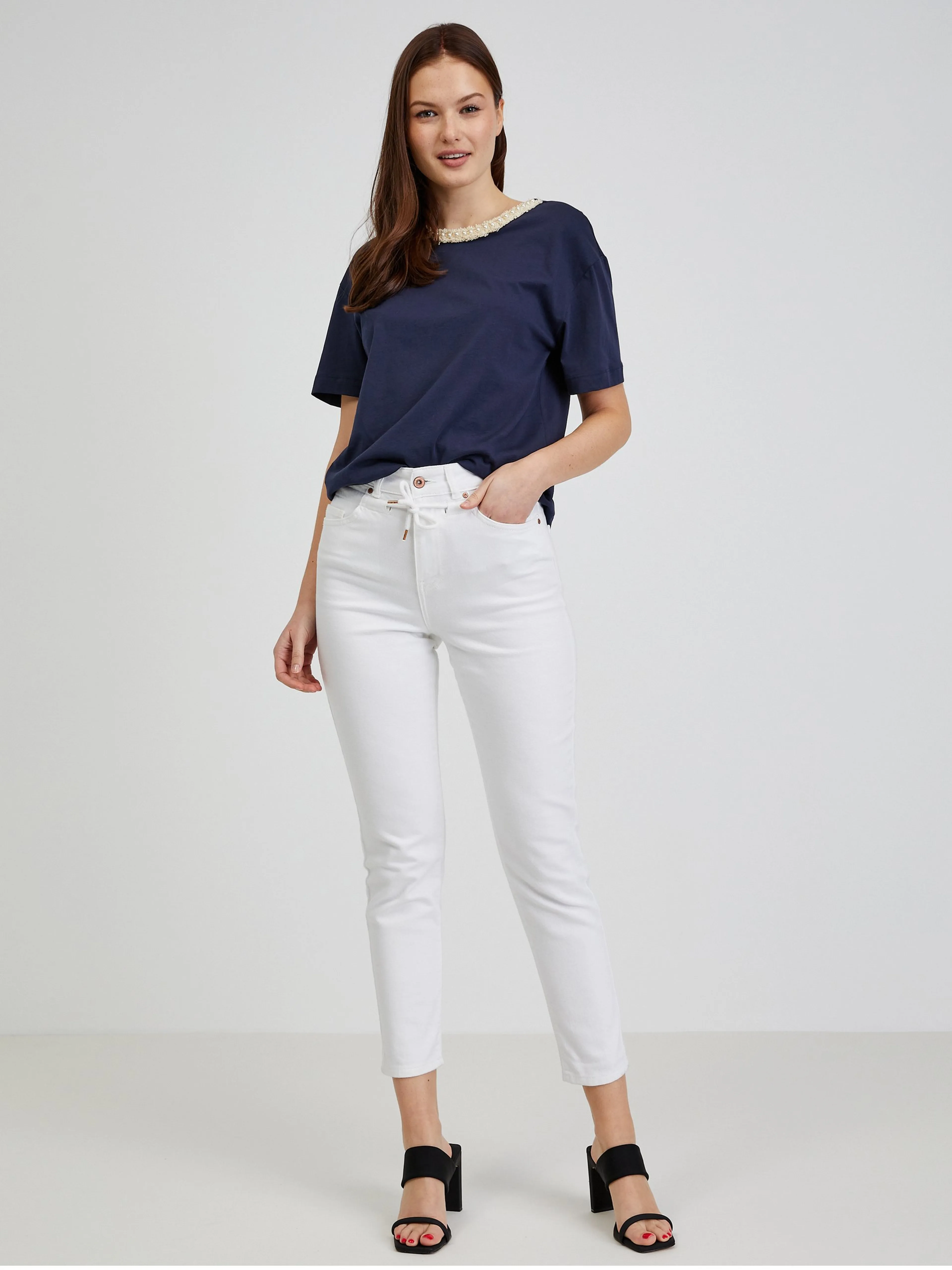 Weiße Damenjeans Slim Fit ORSAY