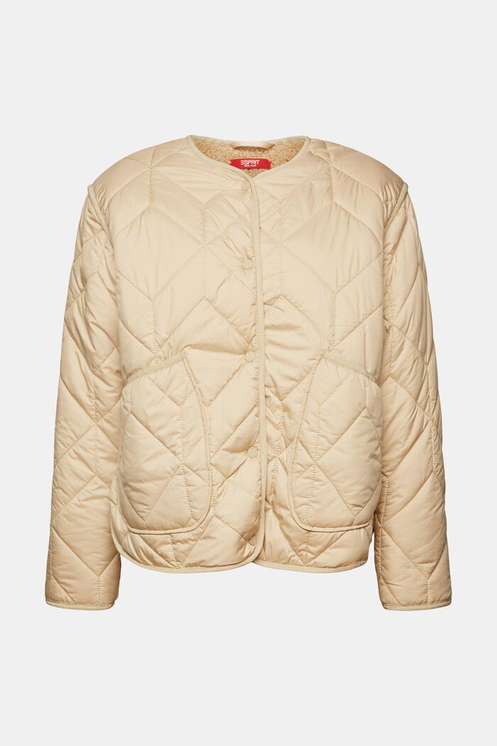Recycelt: Steppjacke mit Teddyfutter