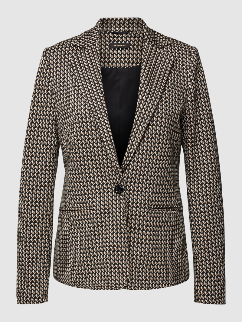Blazer mit Allover-Muster in schwarz