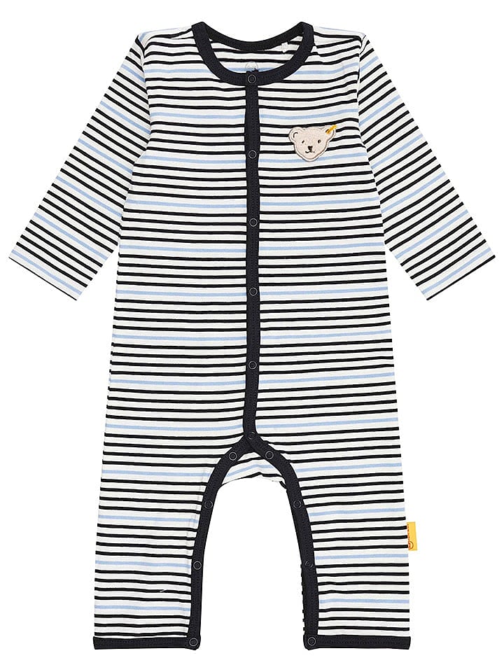 Steiff Overall in Schwarz/ Weiß/ Hellblau günstig kaufen 62