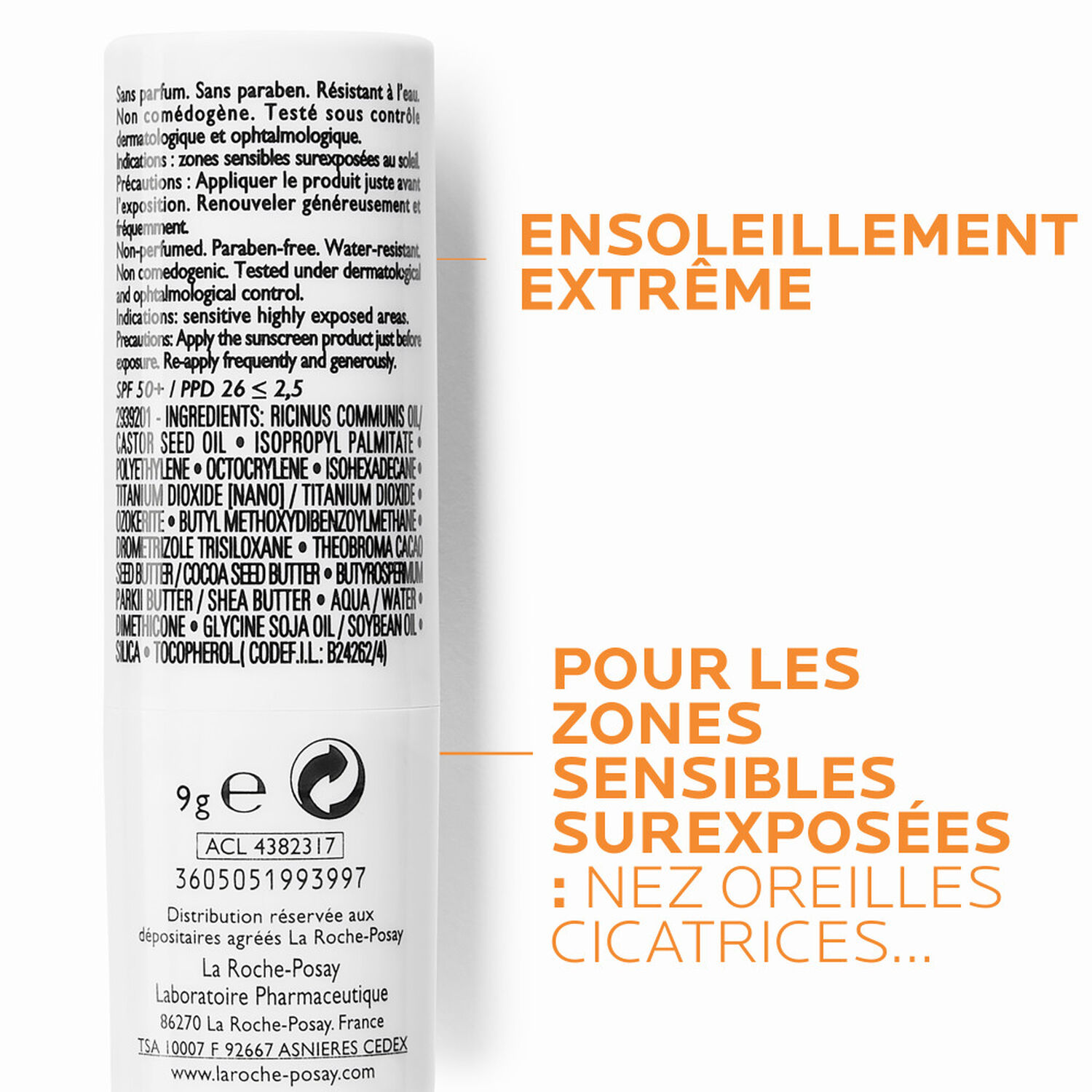 la roche-posay Anthelios XL SPF50+ Stick Solaire Visage 9 g