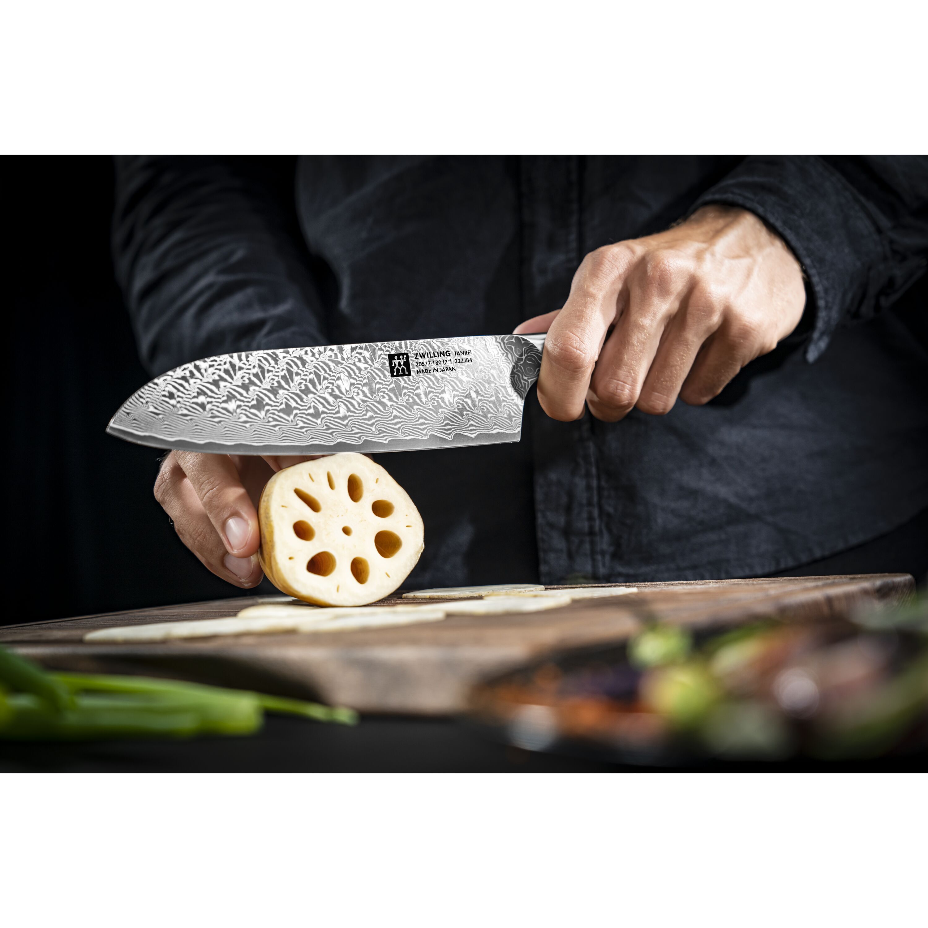 Santokumesser 18 cm, Glattschliff