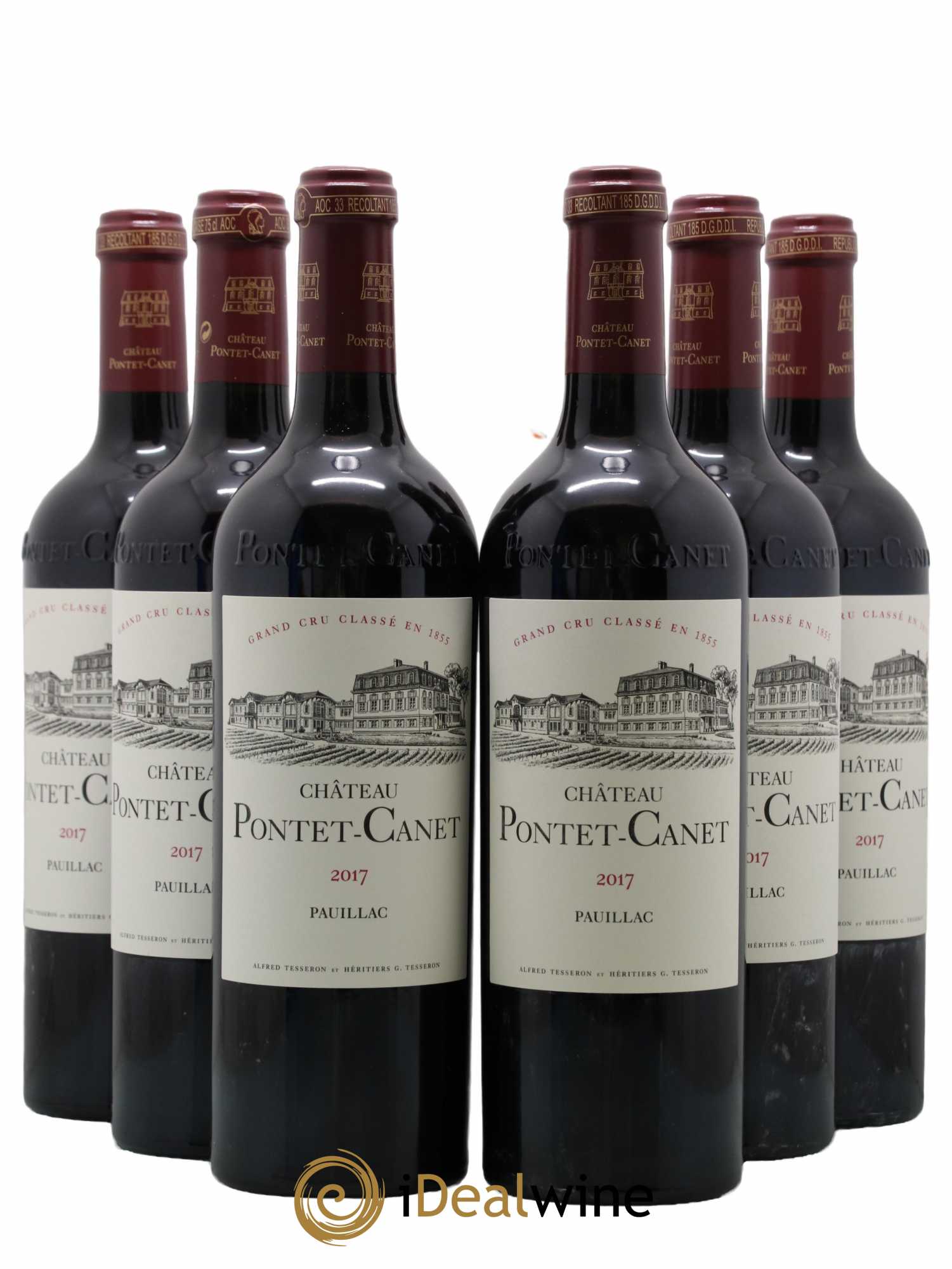 Château Pontet Canet 5ème Grand Cru Classé  2017 - Lot de 6 Bouteilles