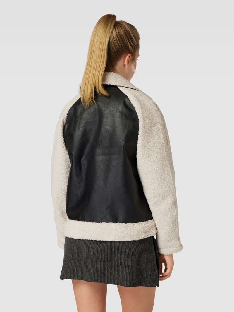 Jacke mit Kunstfell Modell 'JUNA' in schwarz