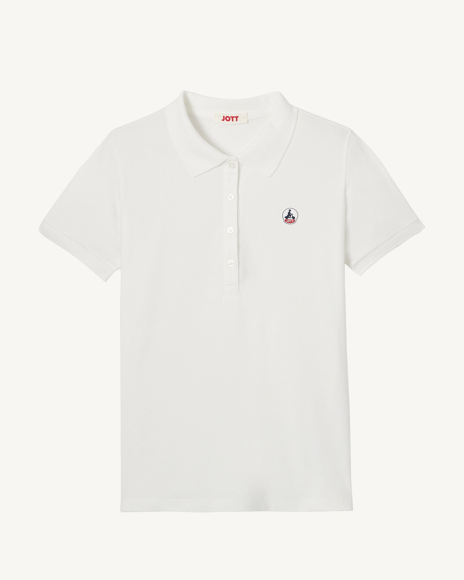 Polo en coton biologique Blanc Franca