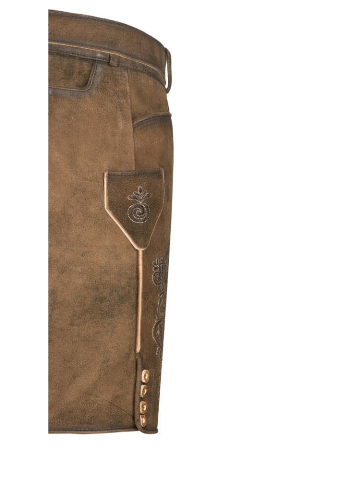 Nübler Lederhose kurz Horst in Dunkelbraun günstig kaufen