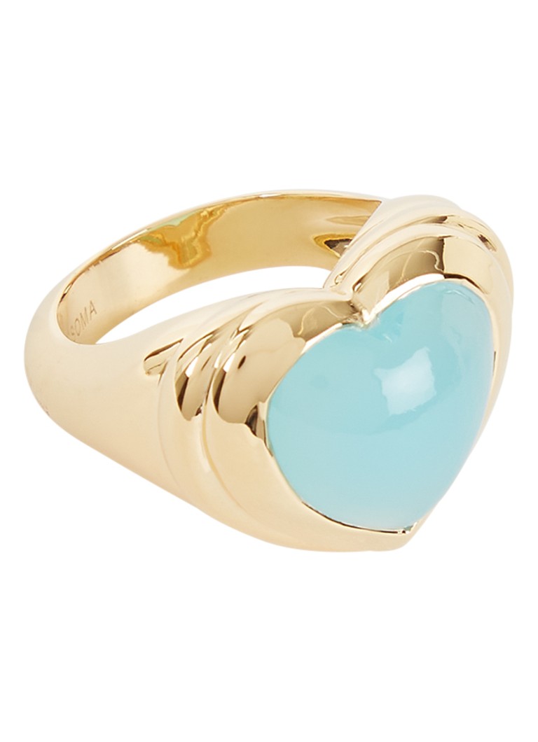 Missoma Jelly Heart ring gold plated