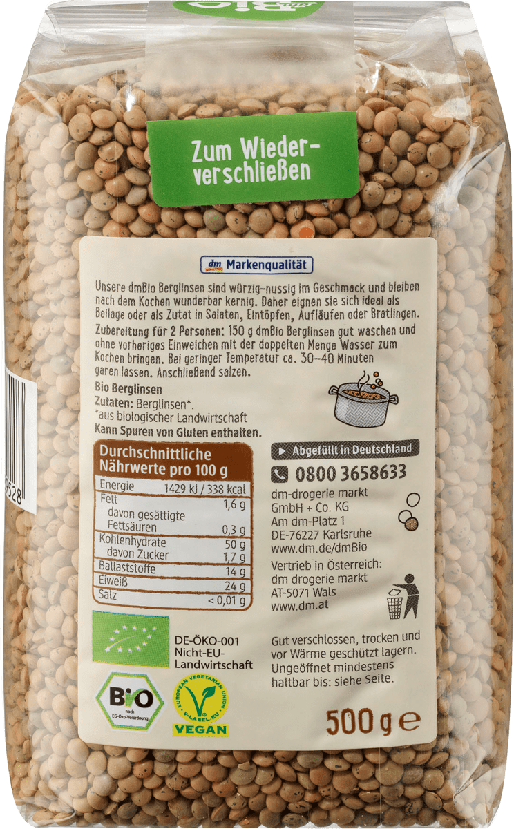Berg Linsen, 500 g