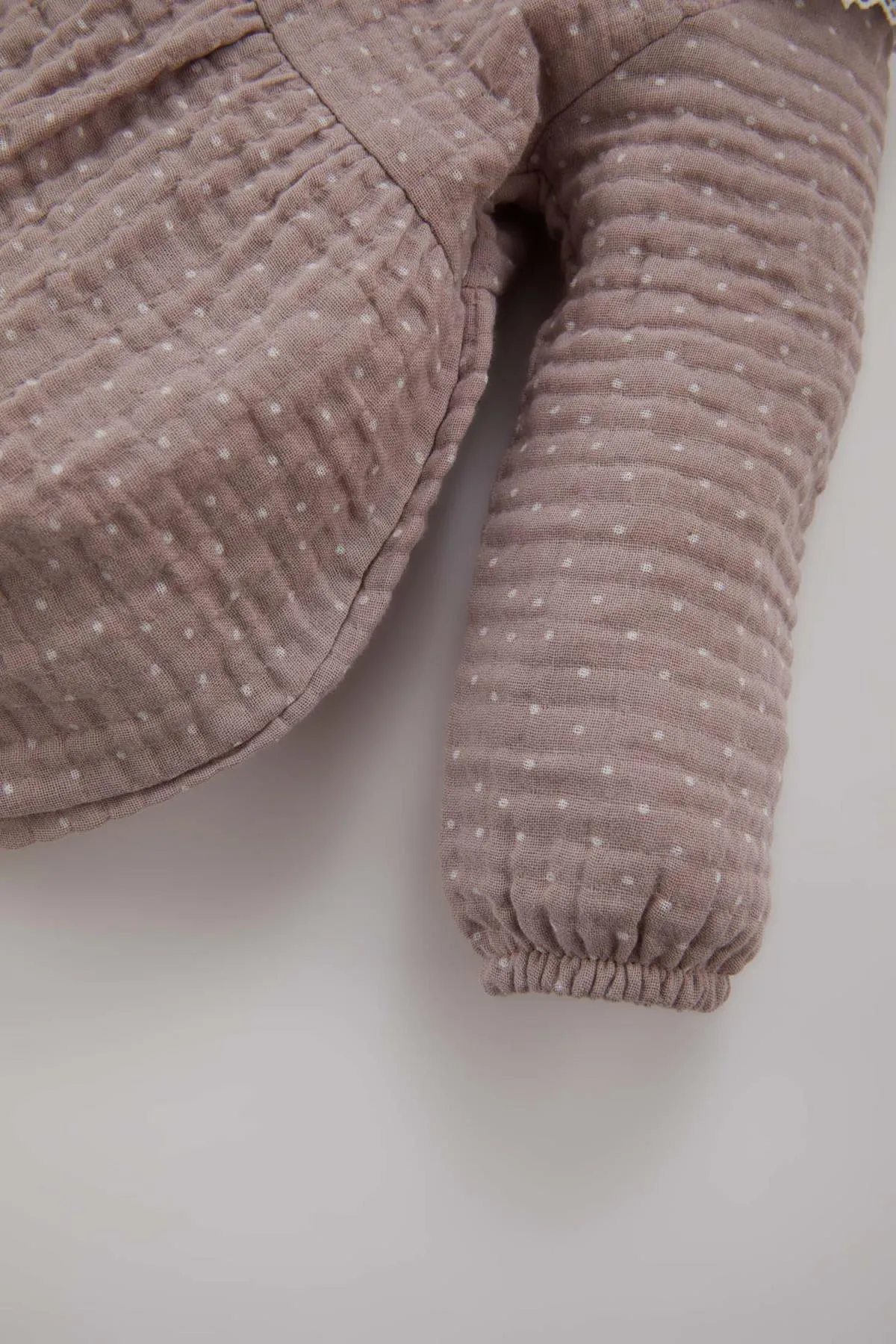 DeFacto  Gepunkteter Musselin-Overall mit Strumpfhosen für Neugeborene im 2er-Set für Babys