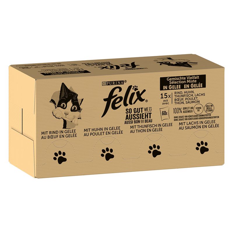 Jumbopack Felix So gut wie es aussieht Gelee 120 x 85 g | bitiba