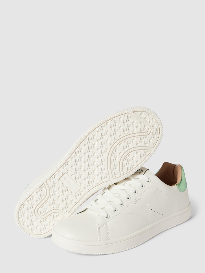Sneaker mit Kontrastbesatz Modell 'SHILO' in weiß