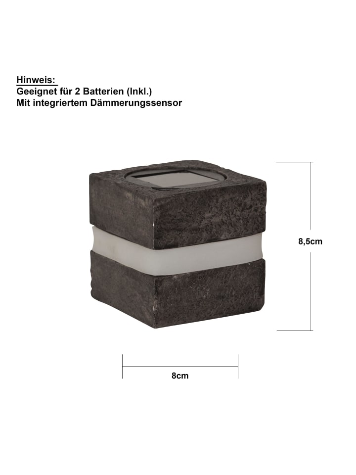 STAR Trading Solar Dekoration Stonecube, Würfel günstig kaufen onesize