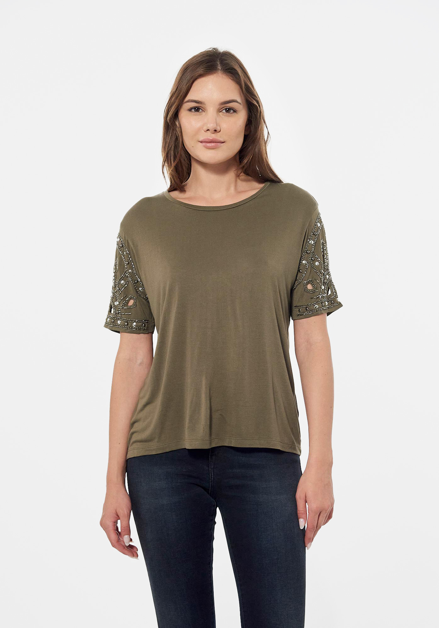 FILEN  T-shirt kaki Femme