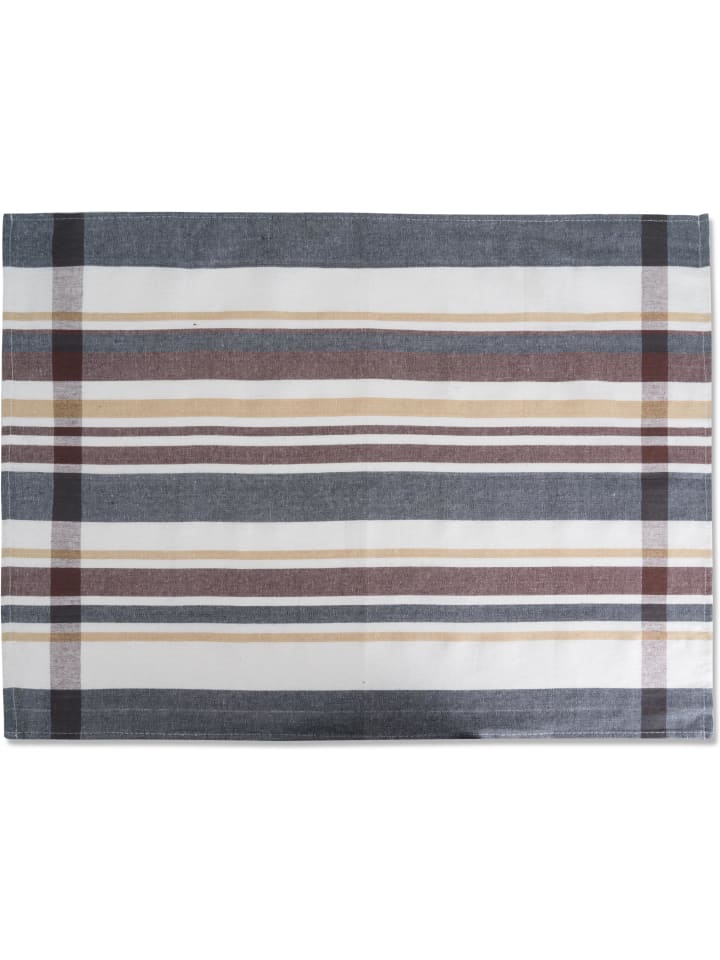 Aspero 10 Geschirrtücher Toffee Stripe in Grau günstig kaufen 75 x 60 cm