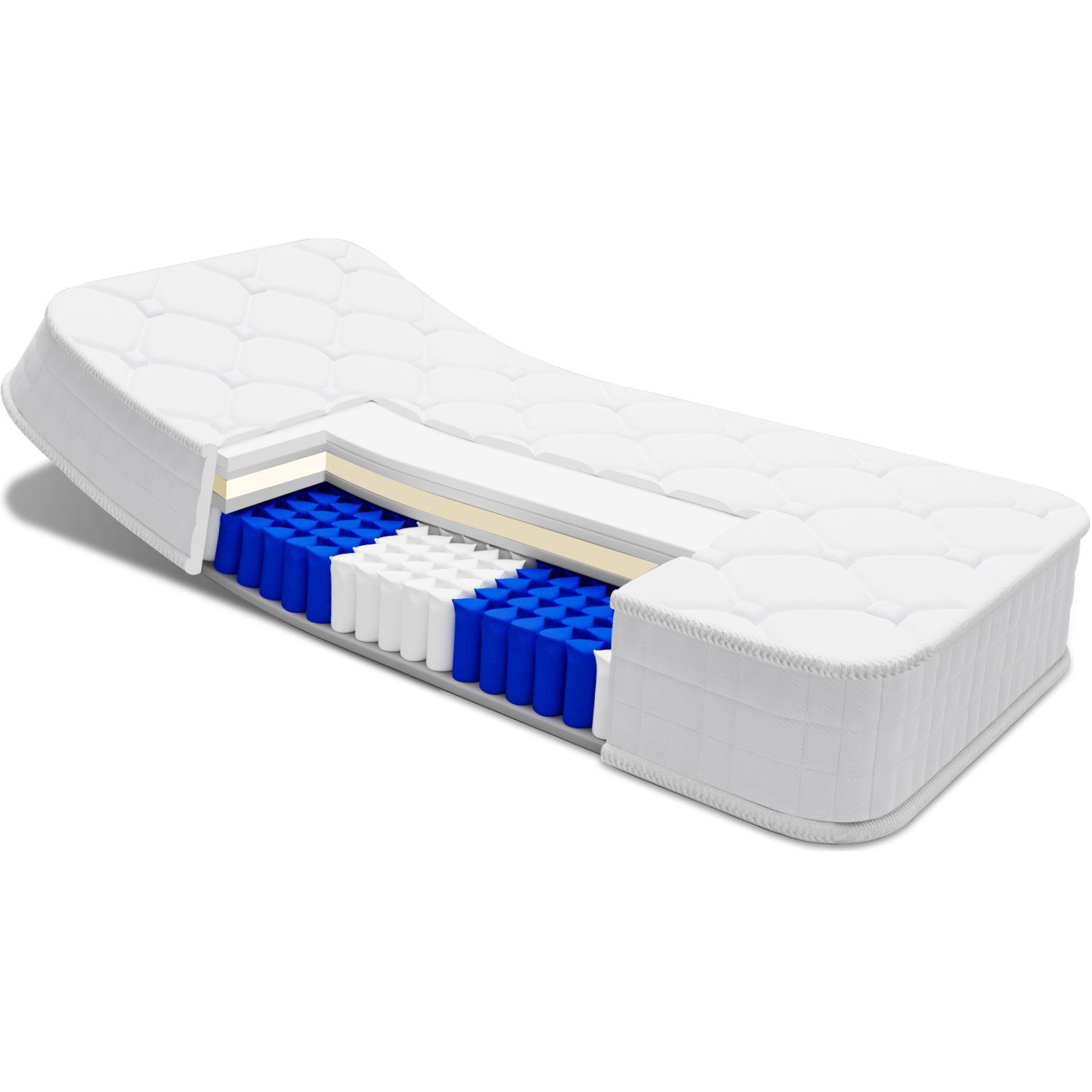 Taschenfederkernmatratze Matratze,7-Zonen,Federkernmatratze,Tonnentaschenfederkernmatratze, Daynee, 25 cm hoch, Boxspringmatratze Matratzen für Kinder und Erwachsen,90*200CM