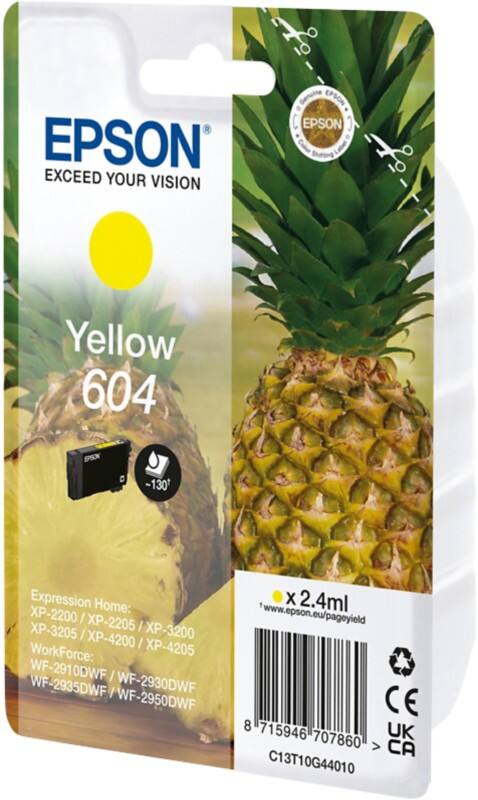 Epson 604 Original Tintenpatrone C13T10G44010 Gelb