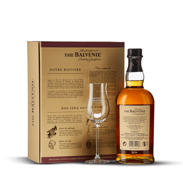 Coffret The Balvenie 14 ans Caribbean Cask + 1 verre