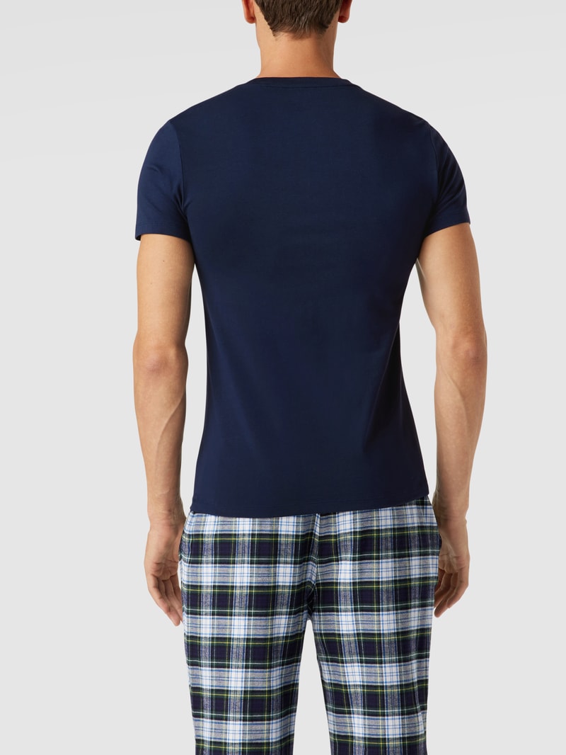 T-Shirt mit Logo-Stitching im 2er-Pack in marineblau