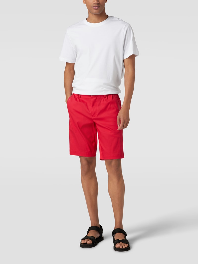Shorts mit Label-Applikation Modell 'Llem' in fuchsia meliert