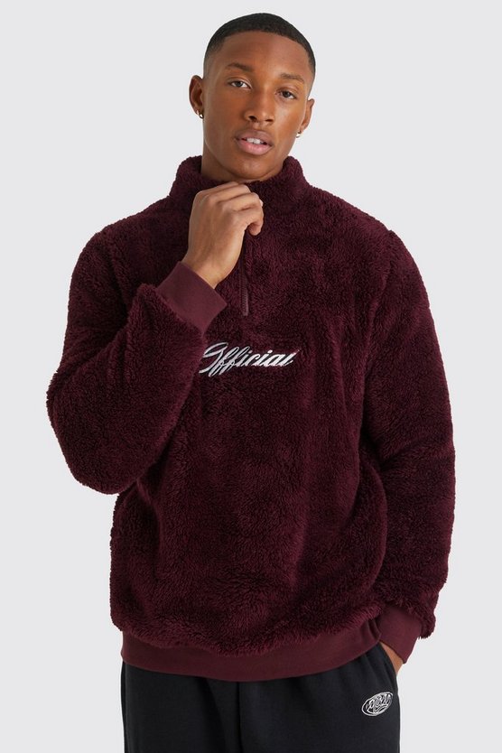 Official Borg-Sweatshirt mit 1/4 Reißverschluss