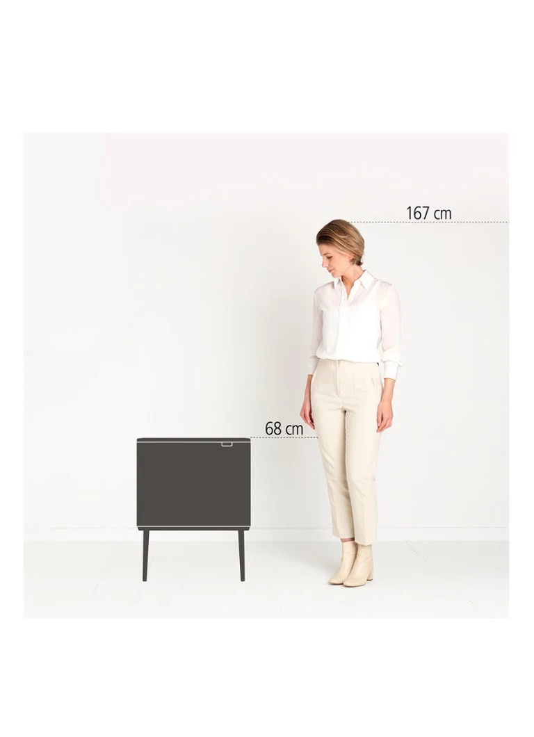 Cestino per la raccolta differenziata Brabantia Bo Touch Bin con coperchio e piedini, 3 x 11 litri