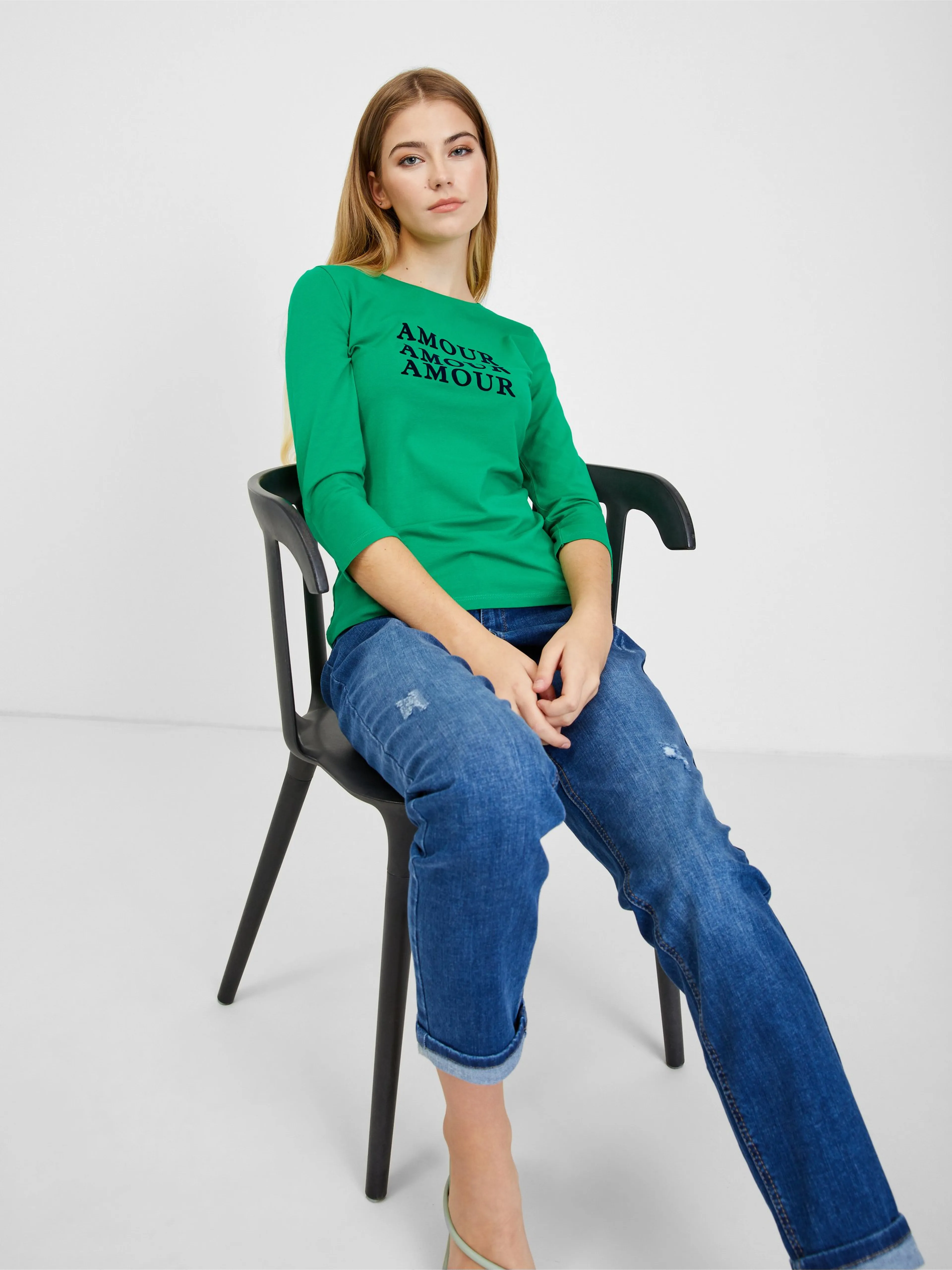 Grünes Damen-T-Shirt ORSAY