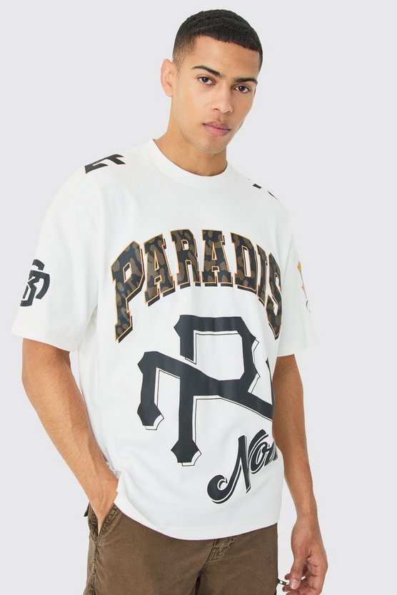 Oversize T-Shirt mit Dark Tropics Print