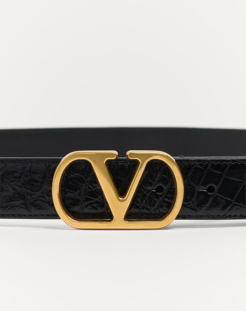 Cinto de crocodilo exclusivo VLogo 30 mm
