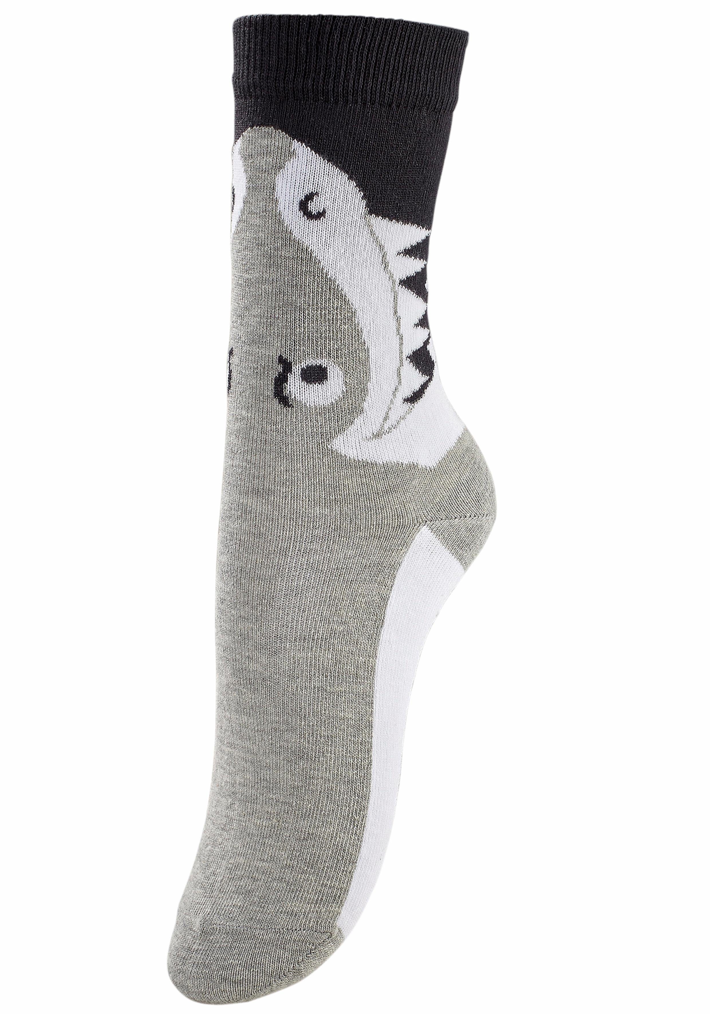 Socken (5-Paar) mit Tiermotiven