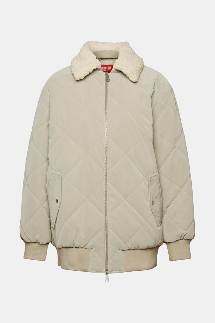 Wattierte Bomberjacke mit Teddyfell