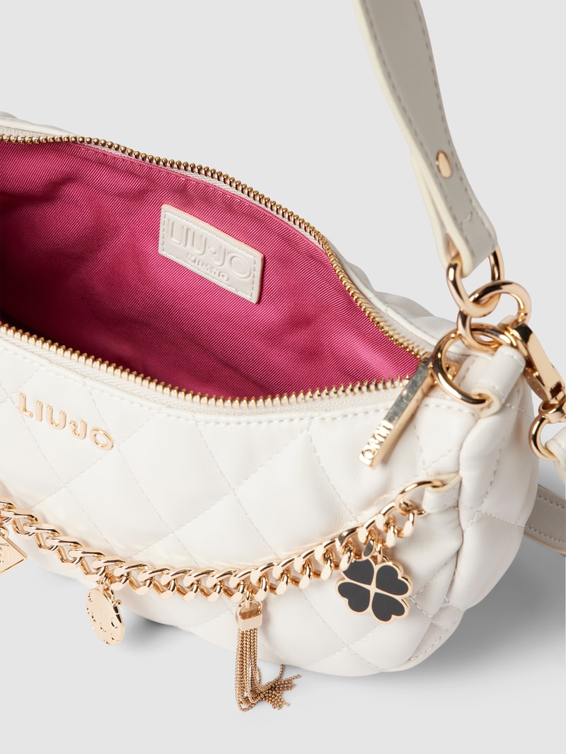 Handtasche mit Zierkette Modell 'ASTILBE' in offwhite