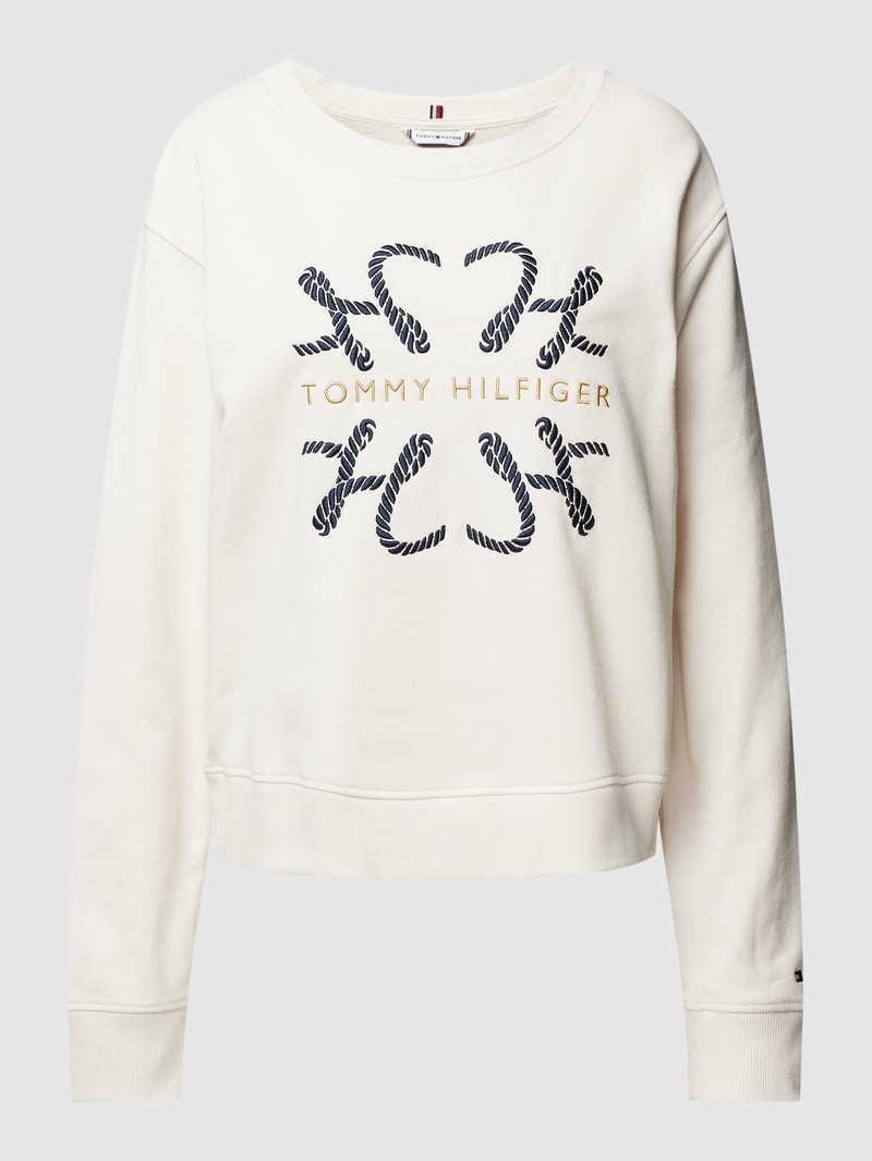 Pullover mit Rundhalsausschnitt in weiss