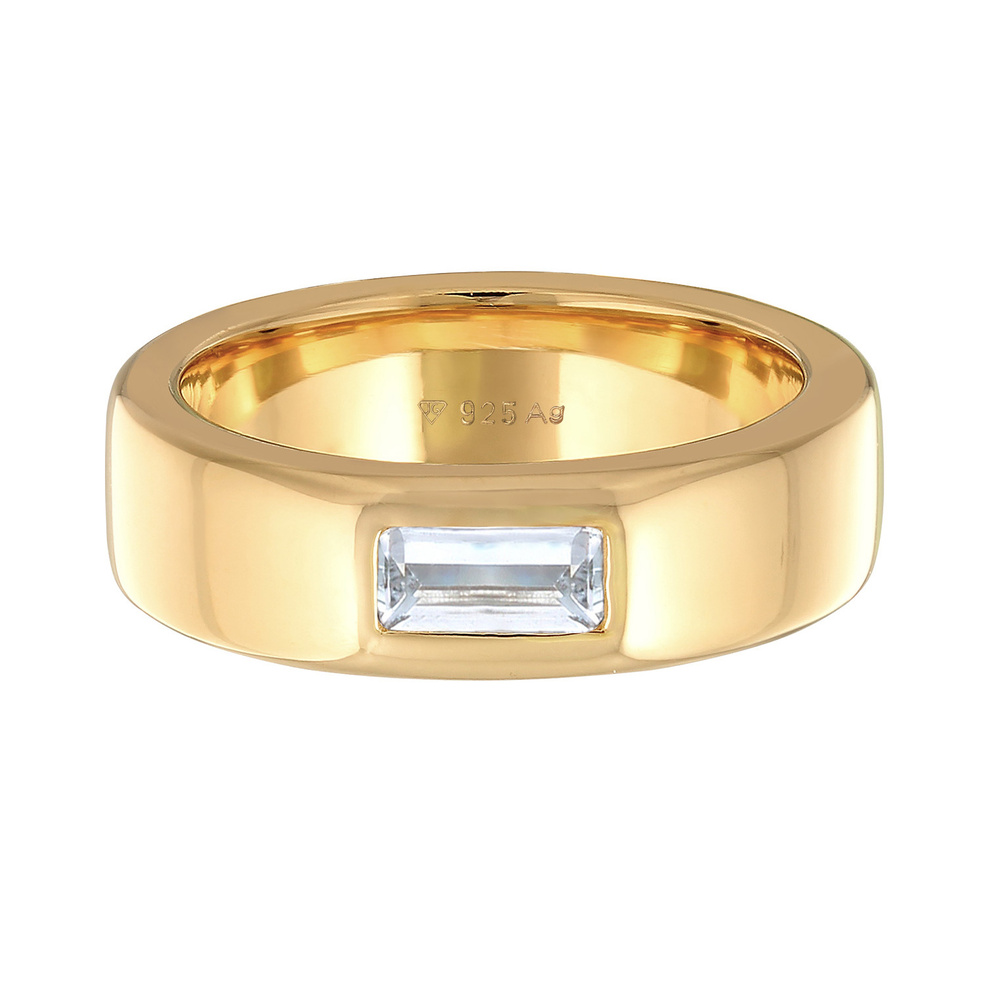 Elli PREMIUM Elli PREMIUM Bague Femmes Bande Élégant Simple avec Topaze en Argent Sterling 925 Bague