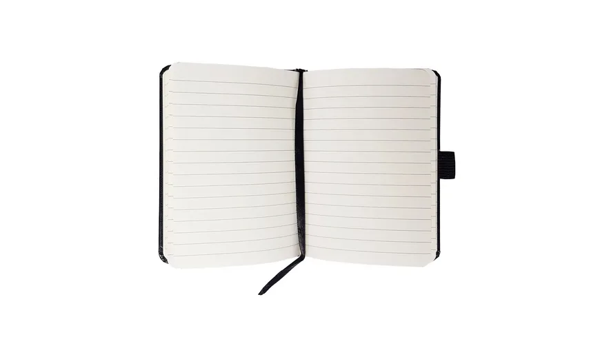 PAPERZONE Notizbuch A6 liniert schwarz
