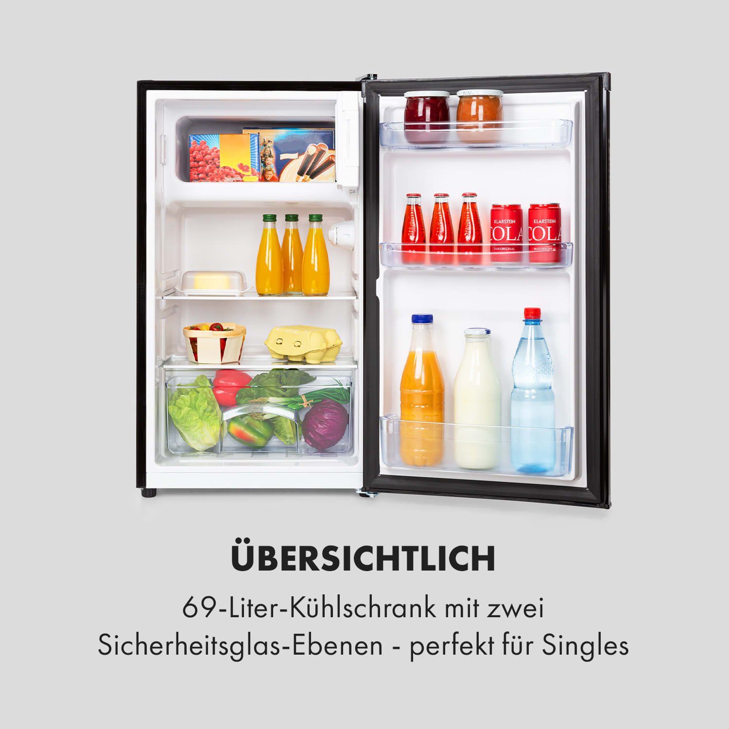 Klarstein Kühl-/Gefrierkombination HEA9-C.Cousin 10034547, 50 cm hoch, 48 cm breit