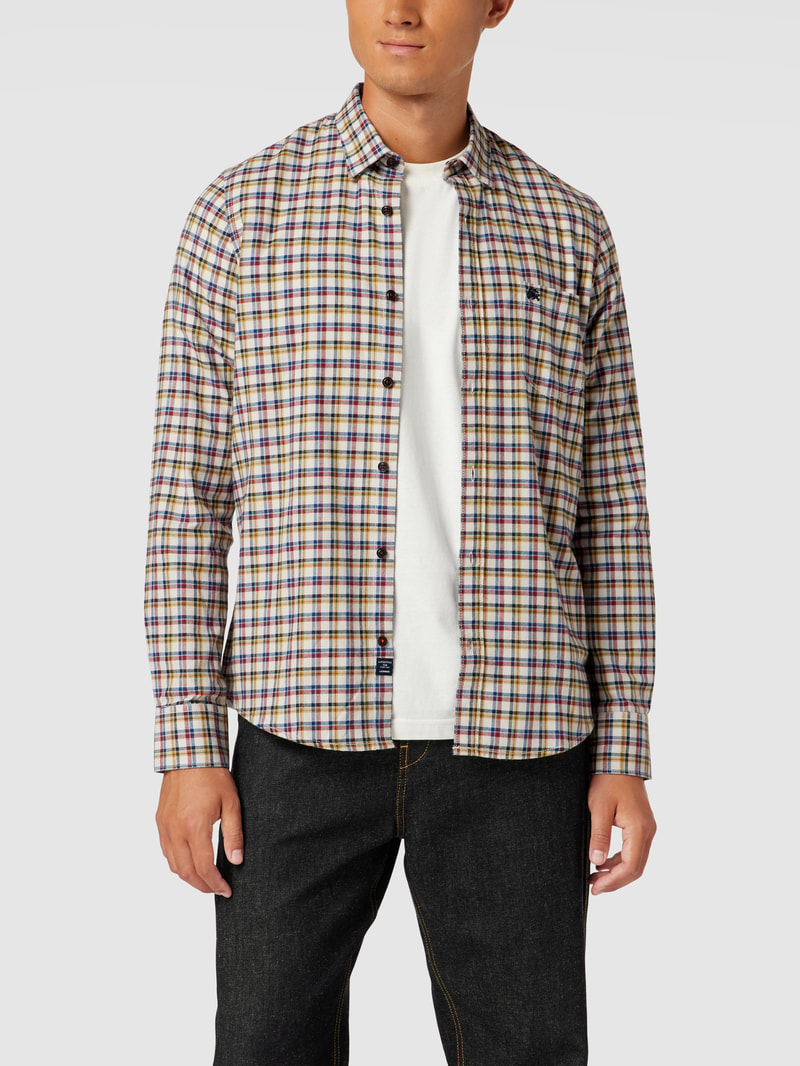 Freizeithemd mit Karomuster Modell 'Check' in offwhite