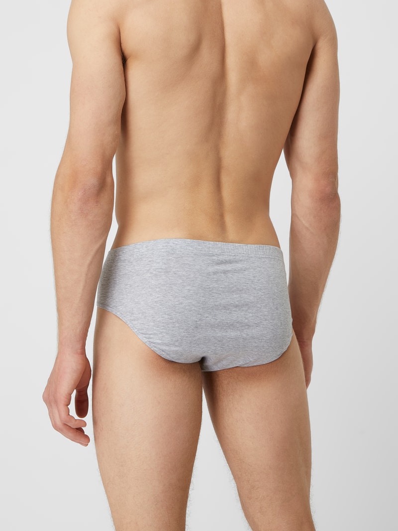 Slip mit Stretch-Anteil in mittelgrau meliert