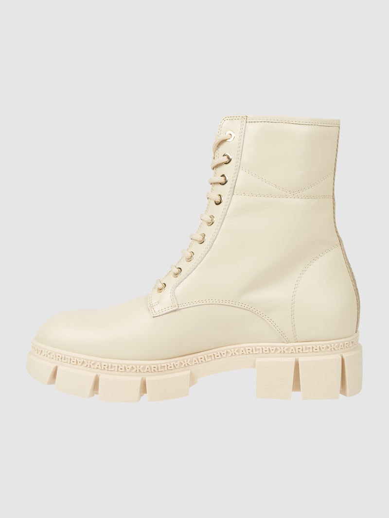 Boots mit Logo-Details Modell 'Aria' in beige