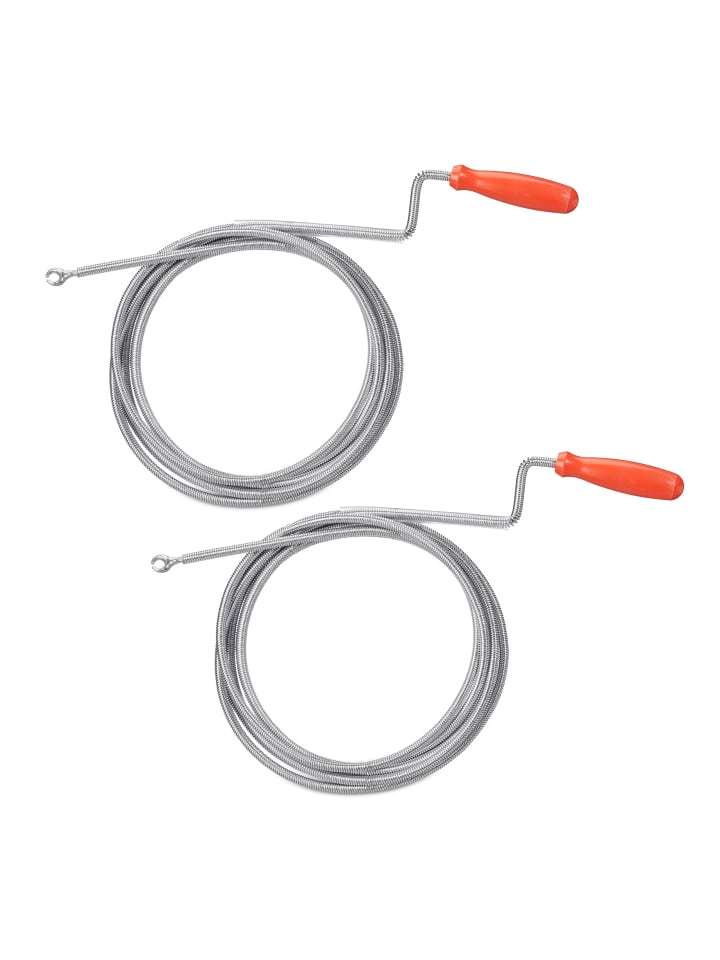 relaxdays 2 x Rohrreinigungsspirale in Silber - (L)3 m günstig kaufen onesize